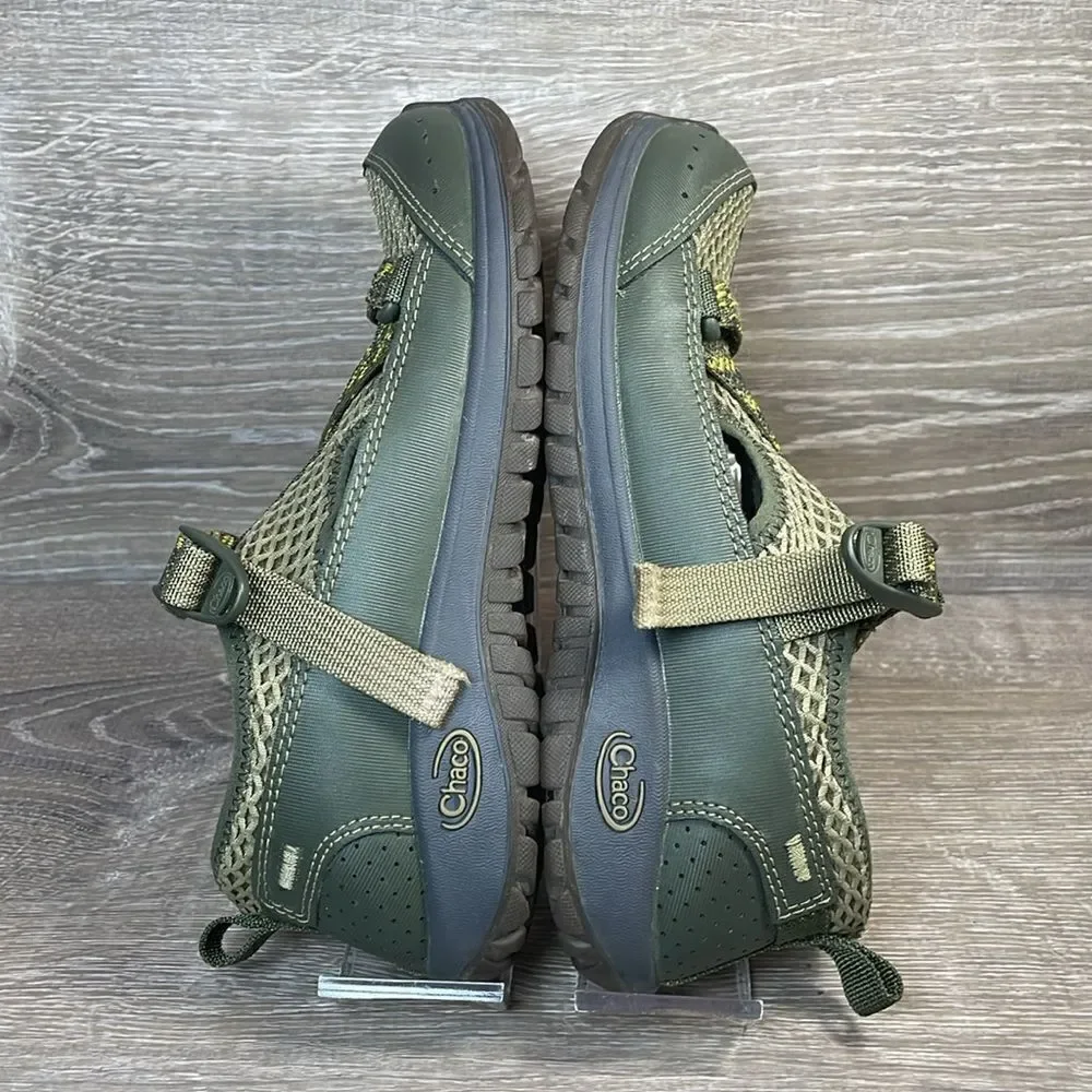 Chaco Odyssey Olive Green Waterproof Little Boy Sz 3 Hook & Loop Strap Sandals